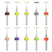 Jeu de micro-forets pour circuits imprimés RUIMENG, en carbure de tungstène, non revêtus, à tige droite, 0,1 mm à 1,0 mm, pour machines de gravure CNC