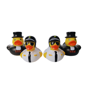 Juguetes de Baño de Goma con Forma de Pato de Uniforme de Policía para Niños, Juguetes de Bañera Personalizados con Diseños de Patrones Exclusivos - Product Image 2
