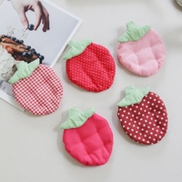 Sous-verre fraise style Ins - Sous-verre en tissu mignon isolant thermique - Tapis décoratif anti-brûlure pour bureau