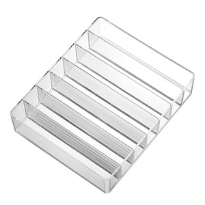 Transparent Acrylic Eyeshadow Storage <b>Box</b> 7 Compartment Cosmetic Desktop Organizer <b>Makeup</b> Palette Holder - Product Image 3
