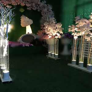 Sang trọng thanh lịch hiện đại Acrylic đám cưới cột cột cao trung tâm trang trí thắp sáng trong nhà ngoài trời - Product Image 2