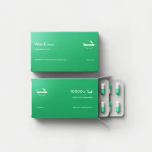 Kotak kertas kartu kemasan warna cetak desain kustom untuk obat pil botol tablet vaksin Vitamin C kapsul