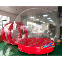 Dôme à bulles rouge avec base, tente à bulles de haute qualité, tente gonflable, tente transparente, dôme igloo en cristal pour la photographie