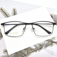 Lunettes de vue en titane métallique ultra-légères à demi-cercle, fabriquées en Chine
