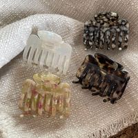 Pince à cheveux en acétate de taille moyenne UME, design géométrique écologique, à double denture, accessoire capillaire pour femme