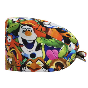 Cappello da Infermiere in Cotone 100% con Fascia Antisudore, Berretto da Lavoro Stampato Traspirante e Regolabile, Cappello da Medico Unisex per Ospedali e Cliniche - Product Image 4