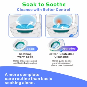 Bañera plegable de fábrica para bidé y baño de asiento, bañera de asiento médica para cuidado posparto con pulverizador de compresión para la salud femenina - Product Image 4