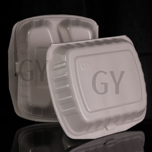 Cajas de Espuma para Alimentos, Cajas de Espuma para Catering, Caja de Tres Compartimentos, Caja para Desayuno, Caja para Comida Rápida, Contenedores Desechables de Espuma para Alimentos - Product Image 1