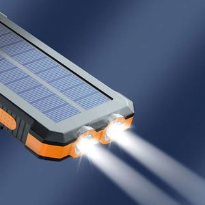Nuevo Banco de Energía de Alta Capacidad de 8000 mAh, Panel Solar Impermeable, Luz LED Recargable, Carga de Emergencia, Micro USB - Product Image 3