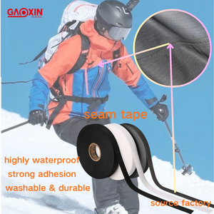 Ruban <span class=keywords><strong>d</strong></span>'<span class=keywords><strong>étanchéité</strong></span> à 3 couches de haute qualité en tricot imperméable/ruban <span class=keywords><strong>d</strong></span>'<span class=keywords><strong>étanchéité</strong></span> à <span class=keywords><strong>voile</strong></span> flottant pour veste extérieure neige adhésif écologique - Product Image 1