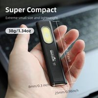 Lampe de poche portable multifonctionnelle WARSUN T7 en alliage d'aluminium, 500 lumens, étanche, rechargeable, torche de poche
