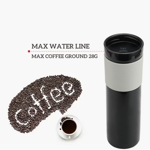 Cafetière à piston manuelle portable Kingze 350 ml, anti-fuite, sans BPA, écologique, pour les trajets quotidiens et le camping - Product Image 2
