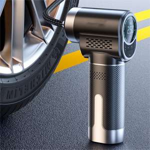 Bomba de ar sem fio HF009 60W 150PSI 18L/Min, <span class=keywords><strong>Inflator</strong></span> portátil, bateria dupla 2000mAh, carregamento rápido e baixo ruído com 3 bicos - Product Image 5