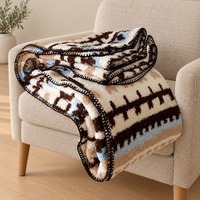 Couverture en polaire Teddy à motif de lettres et de cœurs, couverture douce en peluche pour canapé, lit, maison, taille personnalisée, logo, fournisseur en gros
