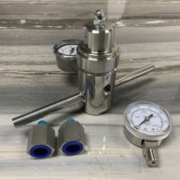 Régulateur de pression modulaire chauffé au gaz, en acier inoxydable 316L, avec diaphragme INCONEL réglable 0-250 Psig, 1/2" 1/4" pour laboratoire de gaz