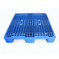 Palette robuste pour entrepôt, en HDPE, simple face, empilable, bleue ou sur mesure, palette en plastique