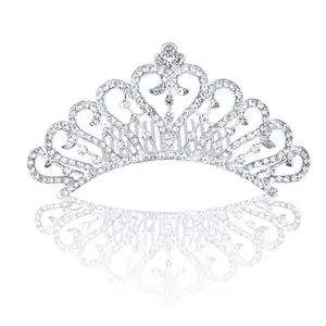 Tiara de casamento para noiva e flores meninas-princesa tiara tiara tiara coroa de noiva