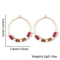 Go2boho Venta al por Mayor Pendientes de Aro Boho de Lujo Hechos a Mano con Múltiples Cuentas para Mujer Regalos de Joyería de Moda para Uso Diario
