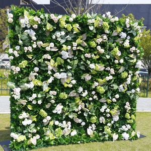 Décoration murale personnalisée en fleurs et plantes artificielles pour mariages et fêtes d'anniversaire - Product Image 2
