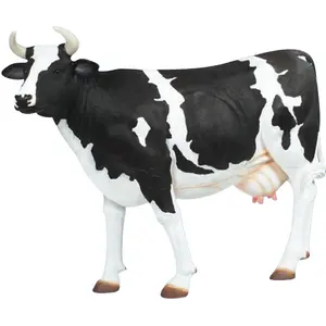 Modern Design waterproof material playground life size fiberglass cow statue