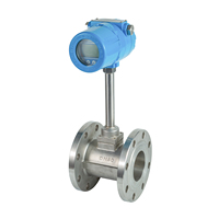Pengontrol aliran Meter oksigen Gas udara Digital kustom Modbus 0.02 ~ 2 m/s RS485 pengukur aliran Gas massa termal