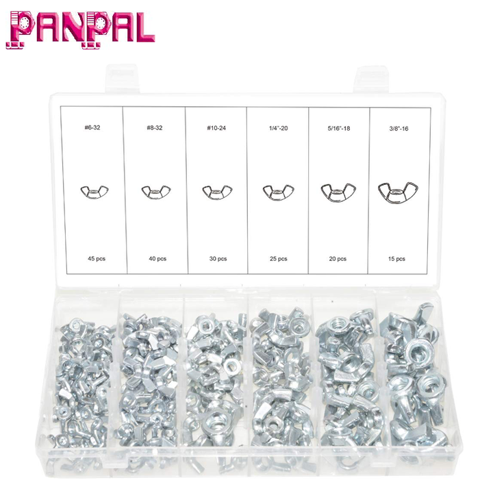 Buy 150 Piece Wing Nut Assortment Metric Butterfly Professional Industry Tool Assortment Kit 10704304