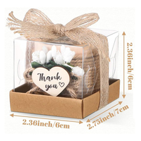 Boîtes en plastique transparentes pliables en PET PVC avec base en carton, boîte cadeau transparente en plastique pour bougies et bonbons