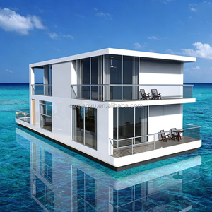 Villa flottante <span class=keywords><strong>de</strong></span> luxe <span class=keywords><strong>de</strong></span> 20 m, <span class=keywords><strong>maison</strong></span> moderne sur l'eau à deux étages avec terrasse accédable par la mer pour projet d'hébergement hôtelier en complexe - Product Image 5