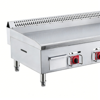 Gril à gaz plat en acier inoxydable pour cuisine extérieure, plancha à gaz pour food truck et snack-bar