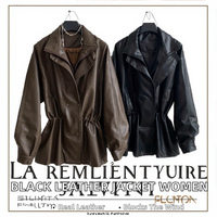 Blouson oversize noir respirant et coupe-vent pour femme, fermeture éclair, doublure en soie et peau de mouton véritable, collection automne 2026
