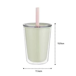 <b>Hot</b> Selling 24oz Double Wall Portable Plastic Water Bottle With Straw Big Belly Cup Large Capacity Beverage Cup Straw Cups - Product Image 3