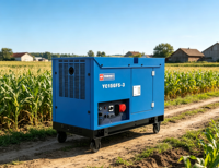 Générateur diesel silencieux portable YuChai YC15GFS-3 15 kW pour usage industriel 20 kVA max, groupe électrogène V-Twin AVR, grand réservoir de 26 L, démarrage électrique