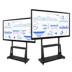 55 65 75 86 بوصة لوحة بيضاء ذكية شاشة تعمل باللمس الكل في واحد شاشة بيضاء لوحة بيضاء تفاعلية عبر الإنترنت للفصول الدراسية