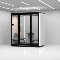 Module de bureau modulaire Comine, solution acoustique insonorisée pour espace de travail en open space