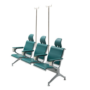 Silla de infusión hospitalaria Ausnutria JH22, fila de sillas con barras telescópicas para uso ambulatorio - Product Image 1
