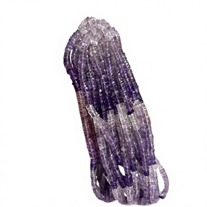 Colliers en perles d'améthyste, pierre naturelle, style bohème, à porter tous les jours, bijoux unisexes - Product Image 1