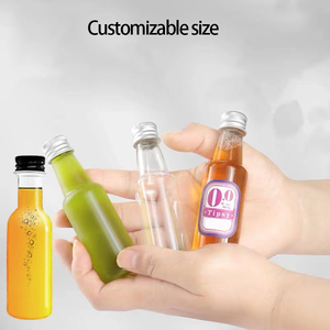 50ml PET boş lüks <span class=keywords><strong>Mini</strong></span> plastik likör şişeleri Set ruh şişe kullanımlık plastik alkol atış şişeleri ile kapaklar - Product Image 6