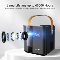 Vente flash - Mini projecteur LED 1080P Android intelligent DLP à courte focale avec haut-parleur intégré, 2 Go de RAM, WiFi portable, batterie, extérieur, 3D