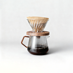 Accesorios para Café, Jarra de Vidrio de Borosilicato Resistente al Calor de 600 ml, Cafetera V02 para Verter sobre la Taza - Product Image 6
