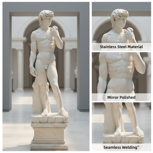 Sculpture de <span class=keywords><strong>David</strong></span> en <span class=keywords><strong>marbre</strong></span>, grande taille, sculptée, design classique moderne, œuvre d'art de luxe, vente chaude - Product Image 2