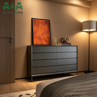 Cómoda Moderna SLS de 8 Cajones, Cajones Elegantes Estilo Chester, Amplio Espacio de Almacenamiento para Espacios de Vida Contemporáneos