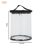 Vente directe en usine impression personnalisée maquillage transparent écologique emballage cosmétique cylindre PVC sac à fermeture éclair en plastique
