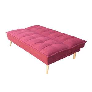 Gỗ sồi chân 3 chỗ ngồi có thể gập lại Sofa giường phong cách Nhật Bản sofa vải cama - Product Image 4