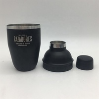Shaker à cocktails en acier inoxydable pour barman, 8 oz/24 oz, pour rhum, martini, vodka, finition métallisée brillante, avec couleur et logo personnalisés
