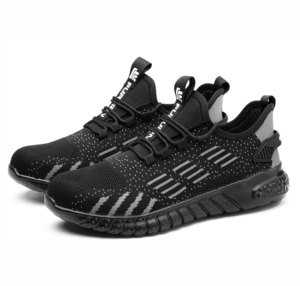 JIANKUN Chaussures de sécurité antistatiques, certifié CE, personnalisables, avec bout en acier, pour le travail, l'hiver, le tissu extensible en nylon, unisexe - Product Image 2