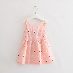 Robe d'été sans manches en coton pour filles, robe de princesse pour enfants - Product Image 3