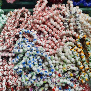 Colored Acrylic Bead Bracelet 10mm Single Layer Unisex Jewelry <b>Gift</b> - Product Image 4