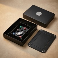 Plateau à dés rectangulaire pliable à un niveau en cuir PU et velours pour jeux de société DND, RPG de table et rangement de bureau