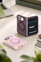 Coque magnétique rotative à dos plat effet velours pour iPhone Duo, anti-traces, avec support de véhicule et protection périphérique, couleurs assorties