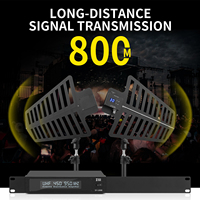 XTUGA SY-1000 Amplificateur Répartiteur de Signaux RF UHF pour Micros Sans Fil Antenne 450-1000MHZ Équipement Audio de Scène 800M